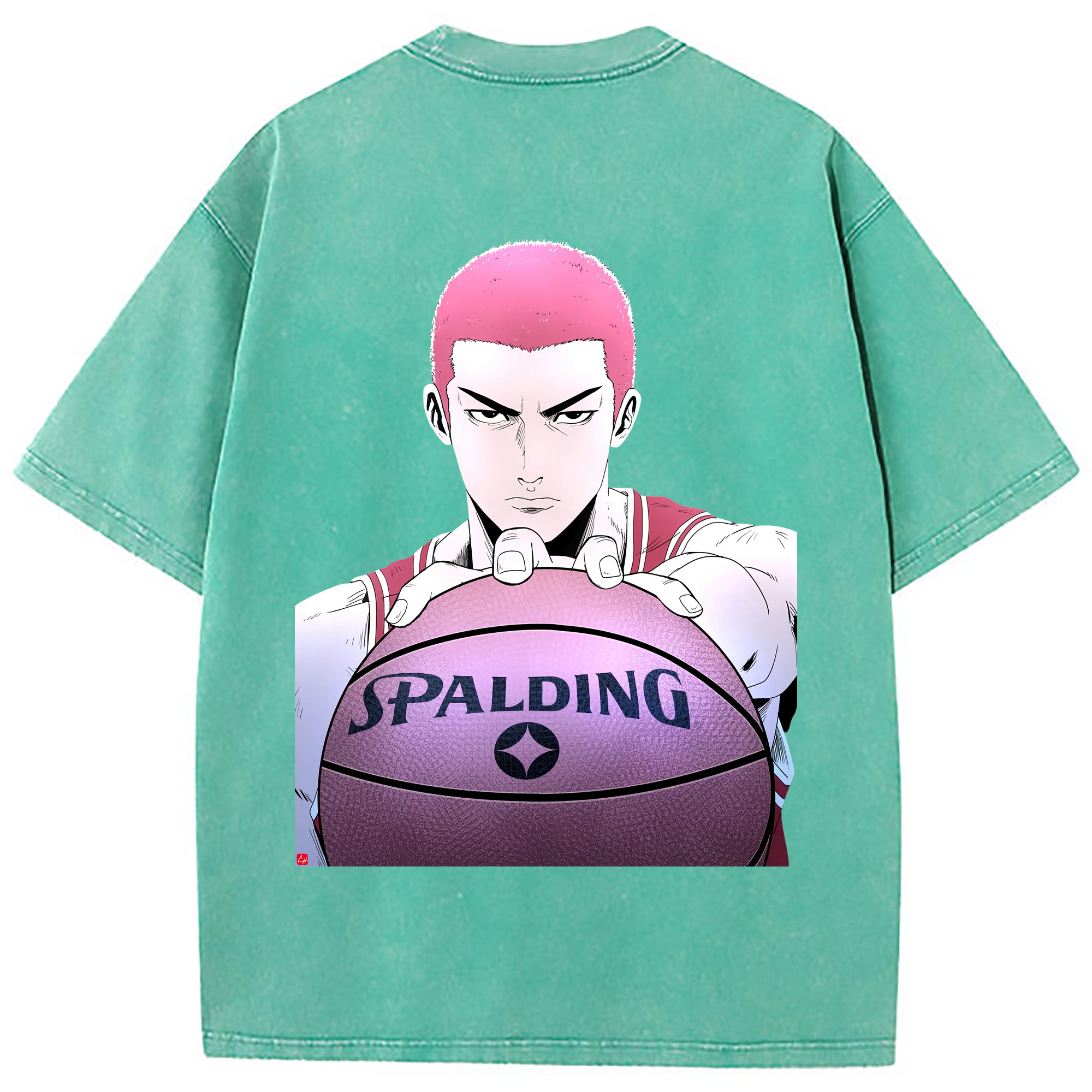 （画像用） SLAM DUNK／スラムダンク 綿100% ヴィンテージ風 半袖Tシャツ（背面プリント）